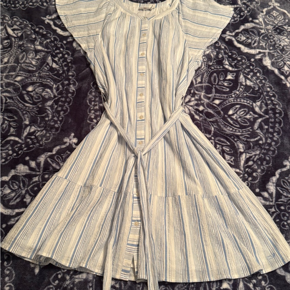 Vineyard Vines Blue and White Striped midi dress Spring Summer